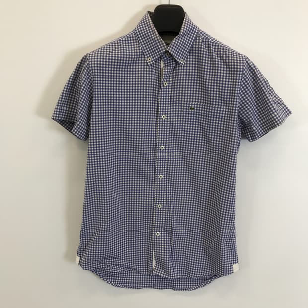 라코스테 반팔 깅엄체크셔츠 [40사이즈]