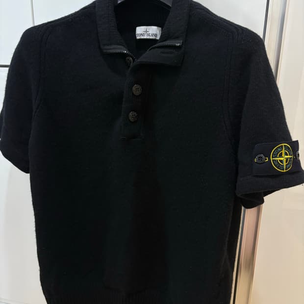 스톤아일랜드 반집업 니트반팔 xl