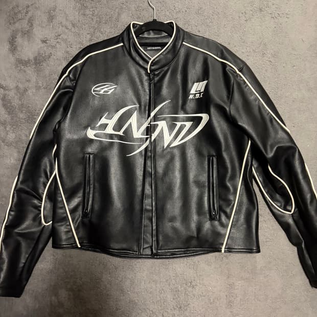 낫포너드 레이싱 자켓 Leather ver. Tribal Logo Rac