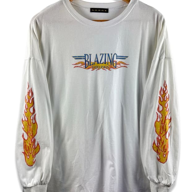 JPN 사이드 플레임 프린팅 롱슬리브2584