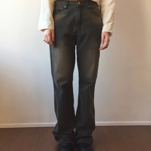 샵 더기 워싱 부츠컷 데님