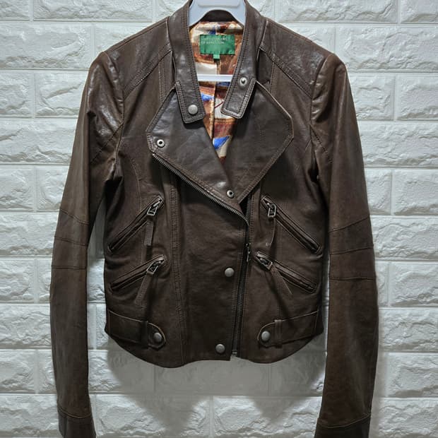 베네통 양가죽 라이더자켓 85~90