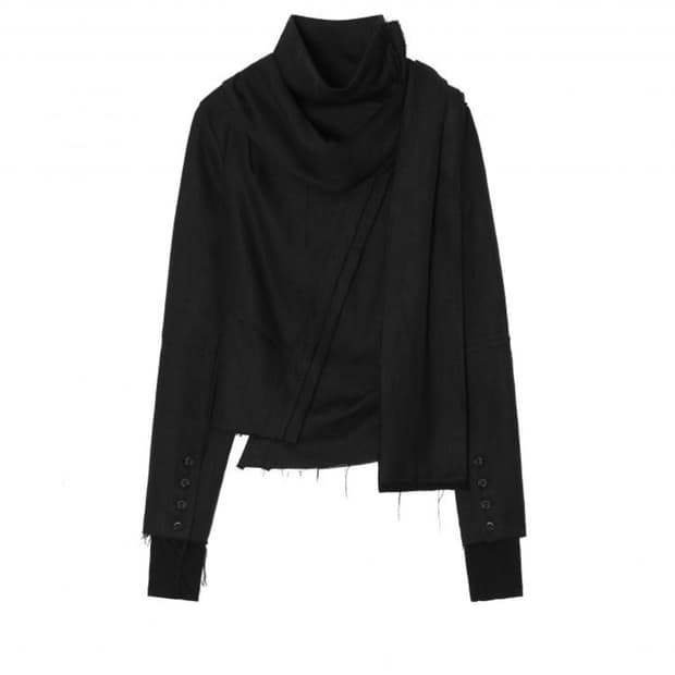 하르테올뎀 Asym Scarf Jacket [BK Linen] 2사이즈