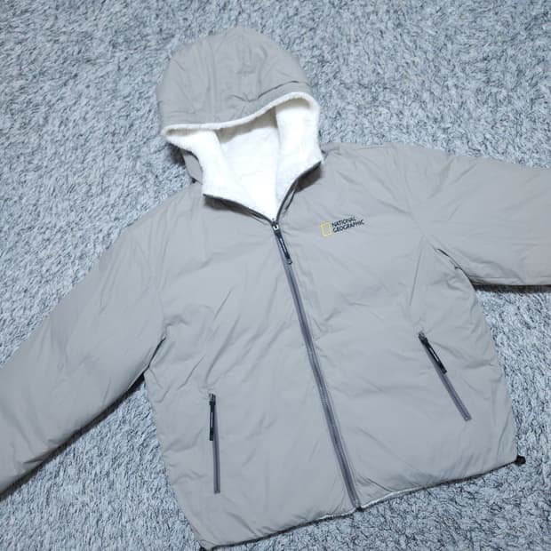 내셔널지오그래픽) XL 남자 양면 플리스 다운패딩 / 왕눈이샵