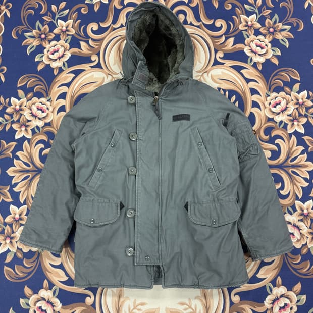 (M)알파 인더스트리  코튼 N3B 파카 자켓(올리브)