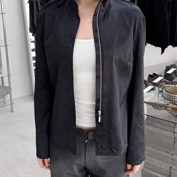 1990’s japan vintage 새틴 파이톤 셔츠 자켓