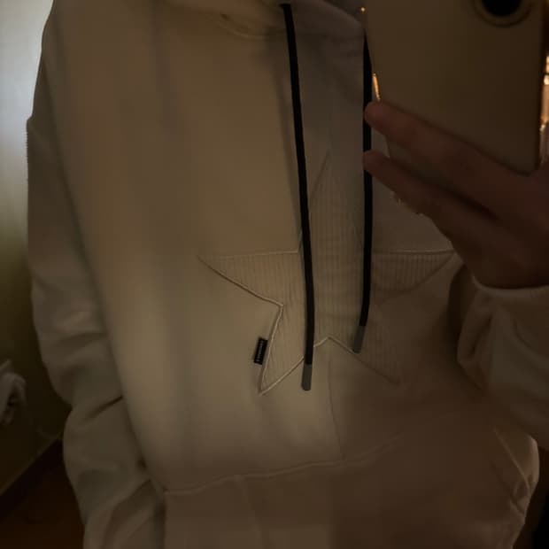 컨버스 아이보리 후드티