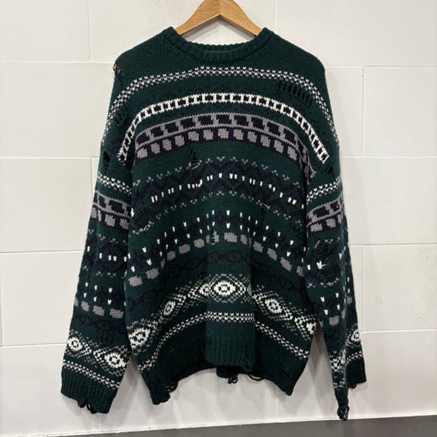 준지 노르딕패턴 니트