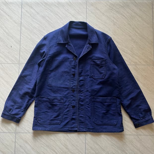 [48] 70s 빈티지 몰스킨 프렌치 워크 자켓