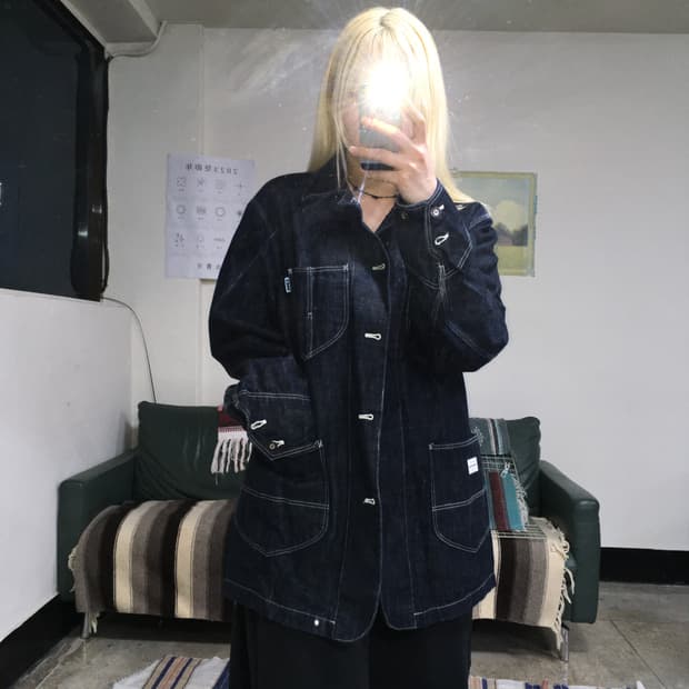투티/0332 WEST SIDE 데님 흑청 자켓 생지 아우터 상의
