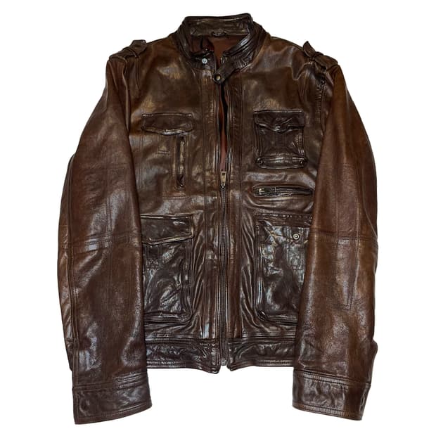 4포켓 이탈리안 레더 자켓 