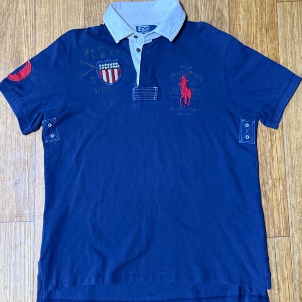 폴로 랄프로렌 빅포니 성조기 럭비반팔티