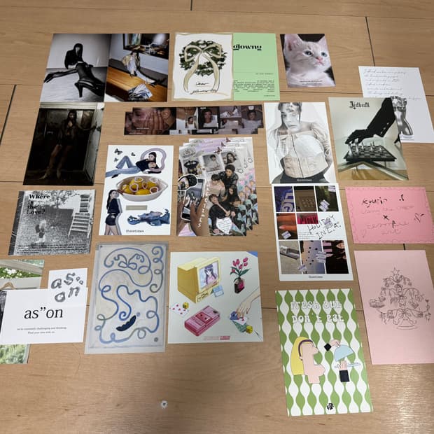 엽서 일괄 양도/쓰리타임즈 글로니 보헴서 규린 이수키아트 페르트 애즈온