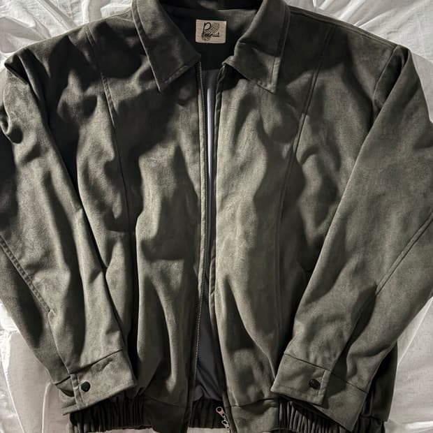 차콜 스웨이드 자켓