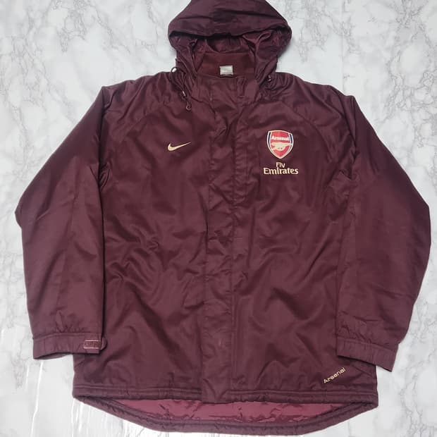 나이키 아스날 07-08 바람막이 점퍼 자켓 버건디