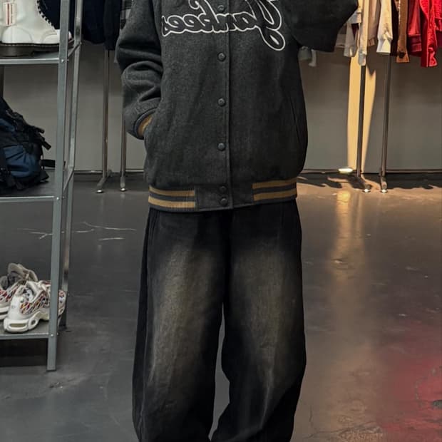 MLB 뉴욕 양키스 그레이 바시티 자켓 A3329