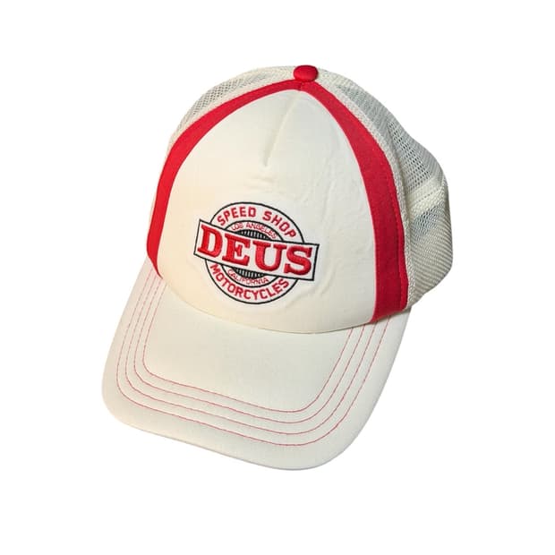 데우스 24ss 트러커캡 화이트 볼캡