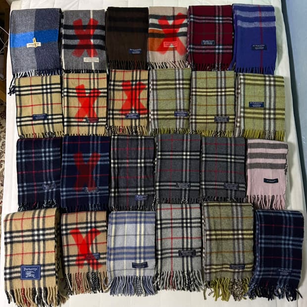 버버리 정품 체크 머플러 목도리 공용