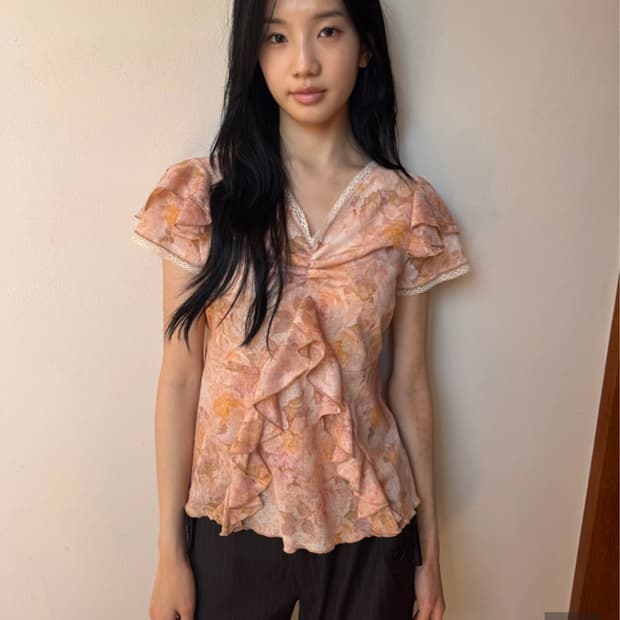 인앤양인하모니 Frill top, orange