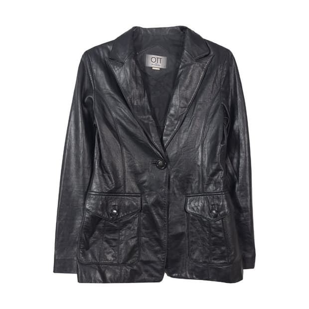 OTT 빈티지 리얼 소가죽 원버튼 레더 블레이저 66