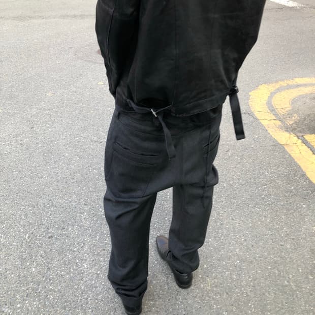 라프시몬스 더블 백 포켓 트라우저