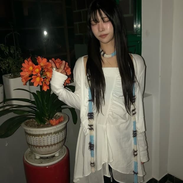 이네기 Drape Layered Slip Dress