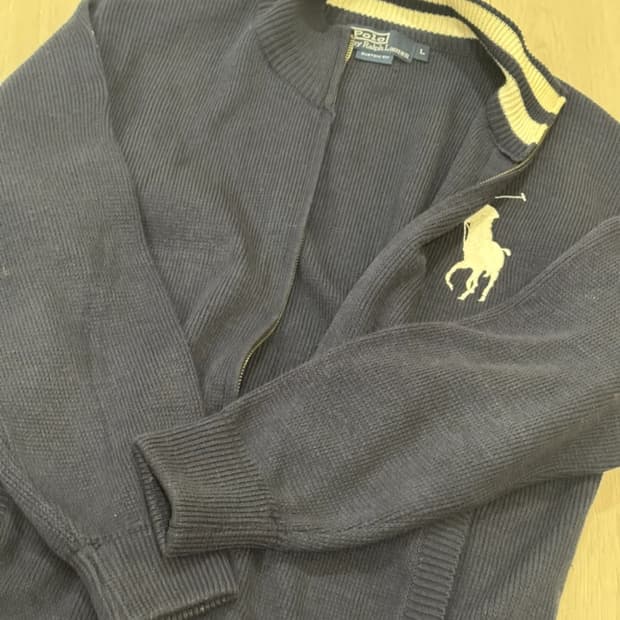 폴로 니트 가디건 L(빅포니)