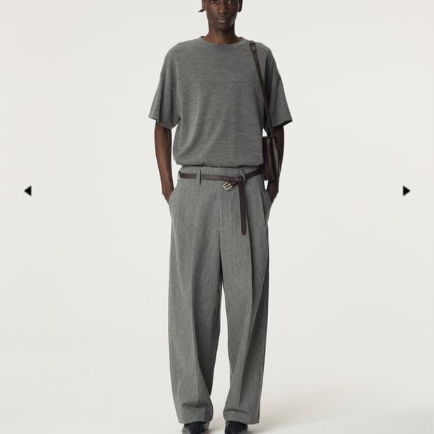 렉토 25FW 킌시 울 벨티드 팬츠 M