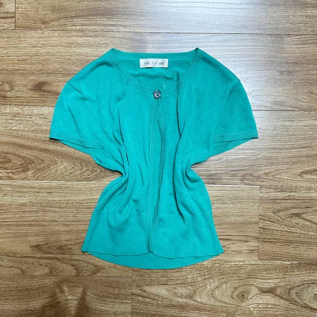 빈티지 민트 그린 보석 볼레로 가디건 히메갸루 로걀 라떼 발레코어 모리걸