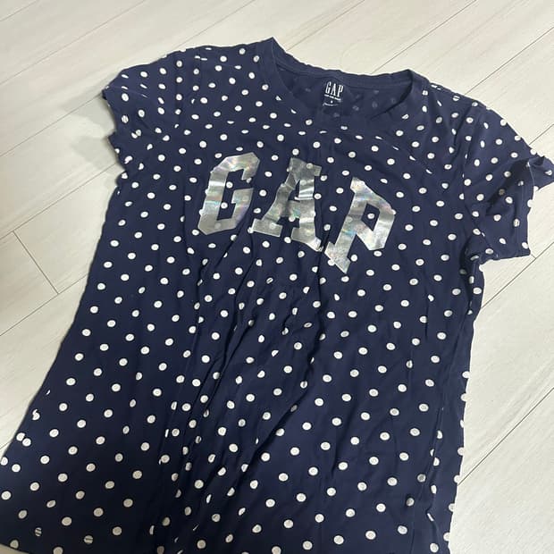 빈티지 Gap 도트 티셔트 네이비