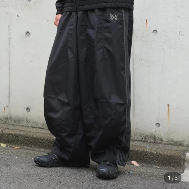 니들스 X BEAVER 별주 HD 트랙팬츠 나일론 블랙