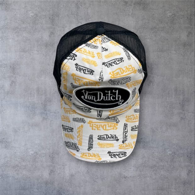 본더치 믹스 컬러 베이직 로고 메쉬 캡