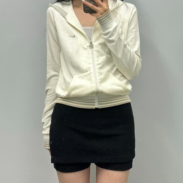 00s 나이키 화이트 후드집업 