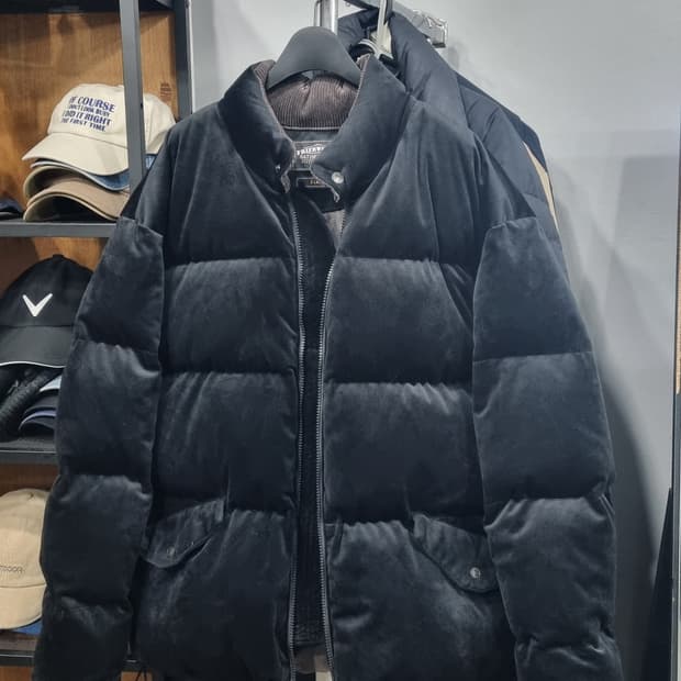 (프리즘 웍스) 벨벳 거위털 패딩 오버핏 xL (가슴단면 65) 상태최상