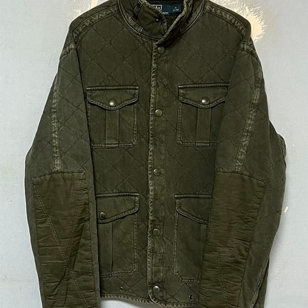 POLO 폴로 남자 코튼 퀼팅자켓 추동 캐주얼 밀리터리룩 L 100