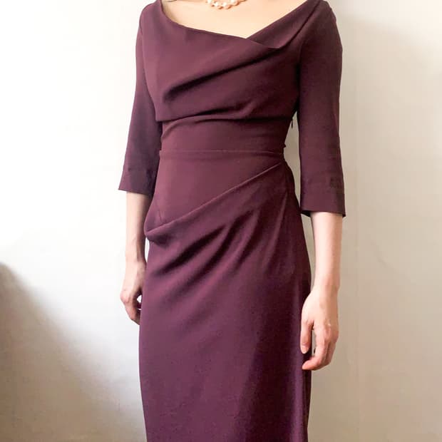 [EU38]비비안웨스트우드 드레이프 코울넥 드레스