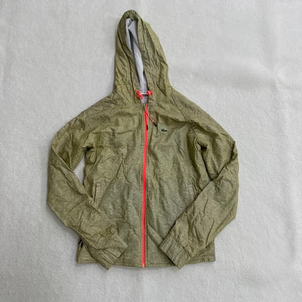 34 라코스테 여성 레인 후드 자켓 0311T