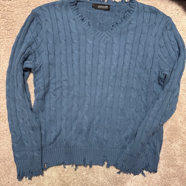 조거쉬 디스트레스드 그런지 니트