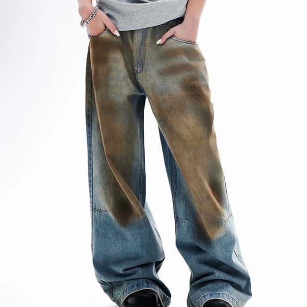 Chinese Company 더티 데님 진