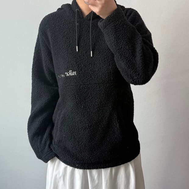 [S] 나이키 블랙 뽀글이 후드티