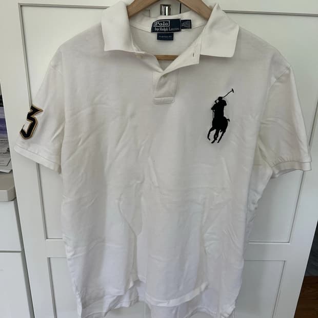 폴로 랄프로렌 빅포니 반팔 카라티 화이트 블랙