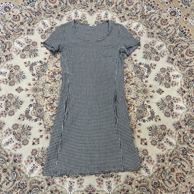 주카 이세이 미야케 체크패턴 원피스