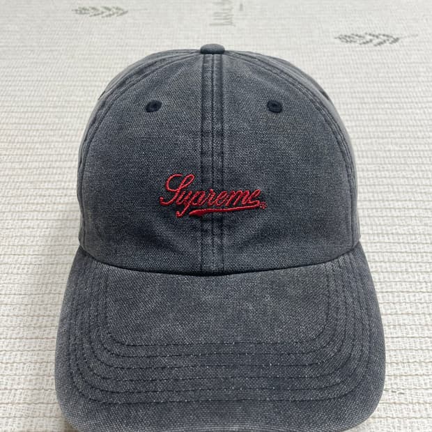 19fw 슈프림 스크립트 로고 6패널 블랙