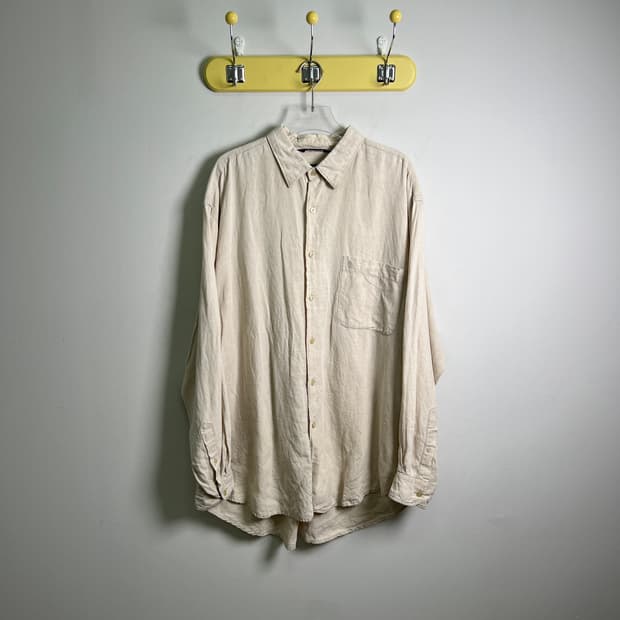 Nautica 노티카 베이지 린넨 블렌드 셔츠 XL