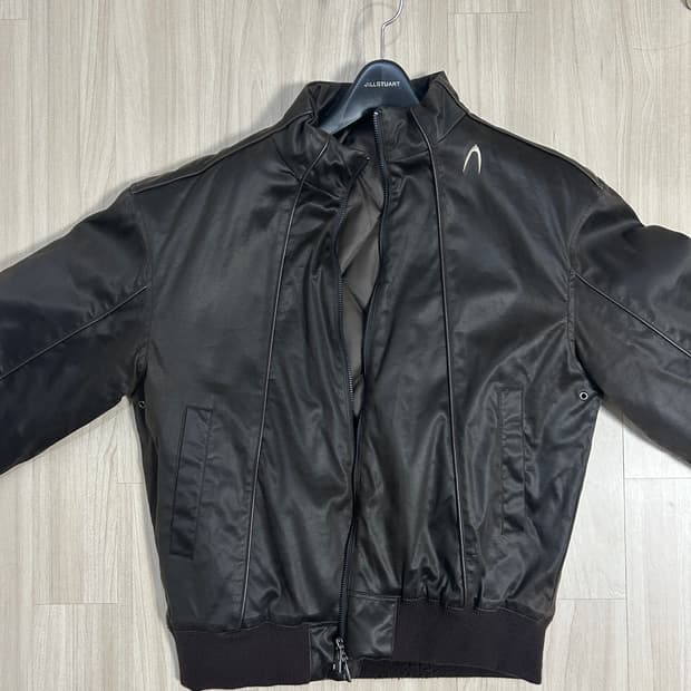 아캄 Piping Leather Blouson (Brown)