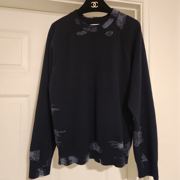 (정품)샤넬 배리 BARRIE 네이비 니트