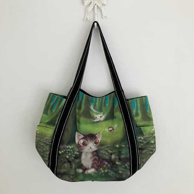 고양이 그래픽 숄더백