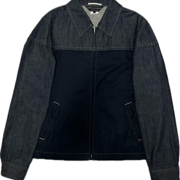 꼼데가르송 옴므플러스 2001fw 투톤 집업 블루종
