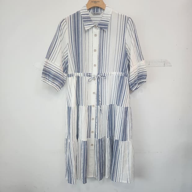 제이슨우 스트라이프 셔츠 원피스