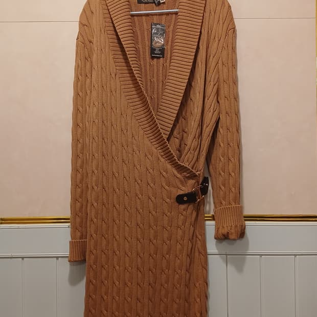 랄프 로렌 정품 여성 니트 랩 원피스 95 ~ 105 사이즈